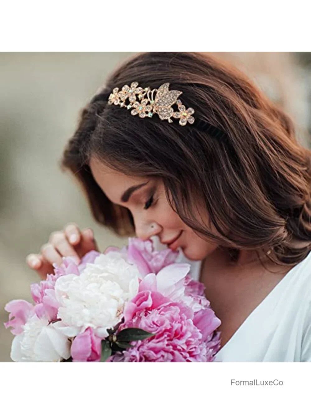 3-Pc Crystal Rhinestone Headbands for Women Wedding Party Hair Accessories